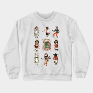 Antique Cherokee Indian Drawing Set Crewneck Sweatshirt